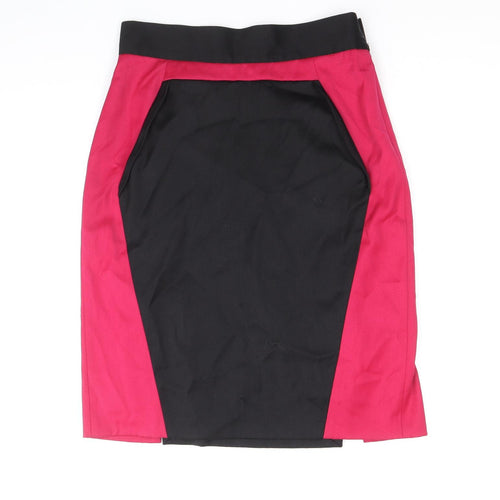 Sub-Couture Womens Multicoloured Polyester Straight & Pencil Skirt Size 12 Zip
