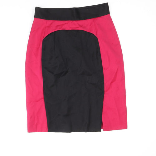 Sub-Couture Womens Multicoloured Polyester Straight & Pencil Skirt Size 12 Zip