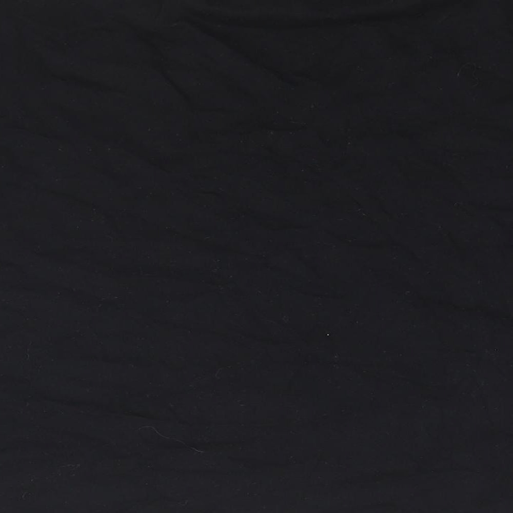 New Look Womens Black Cotton Basic T-Shirt Size 8 Round Neck