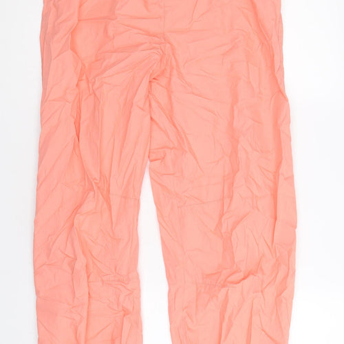 Denim & Co. Womens Pink Cotton Trousers Size XS Regular Drawstring
