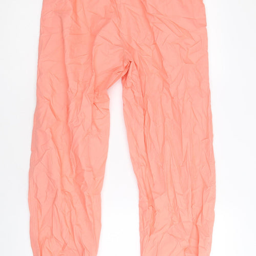 Denim & Co. Womens Pink Cotton Trousers Size XS Regular Drawstring
