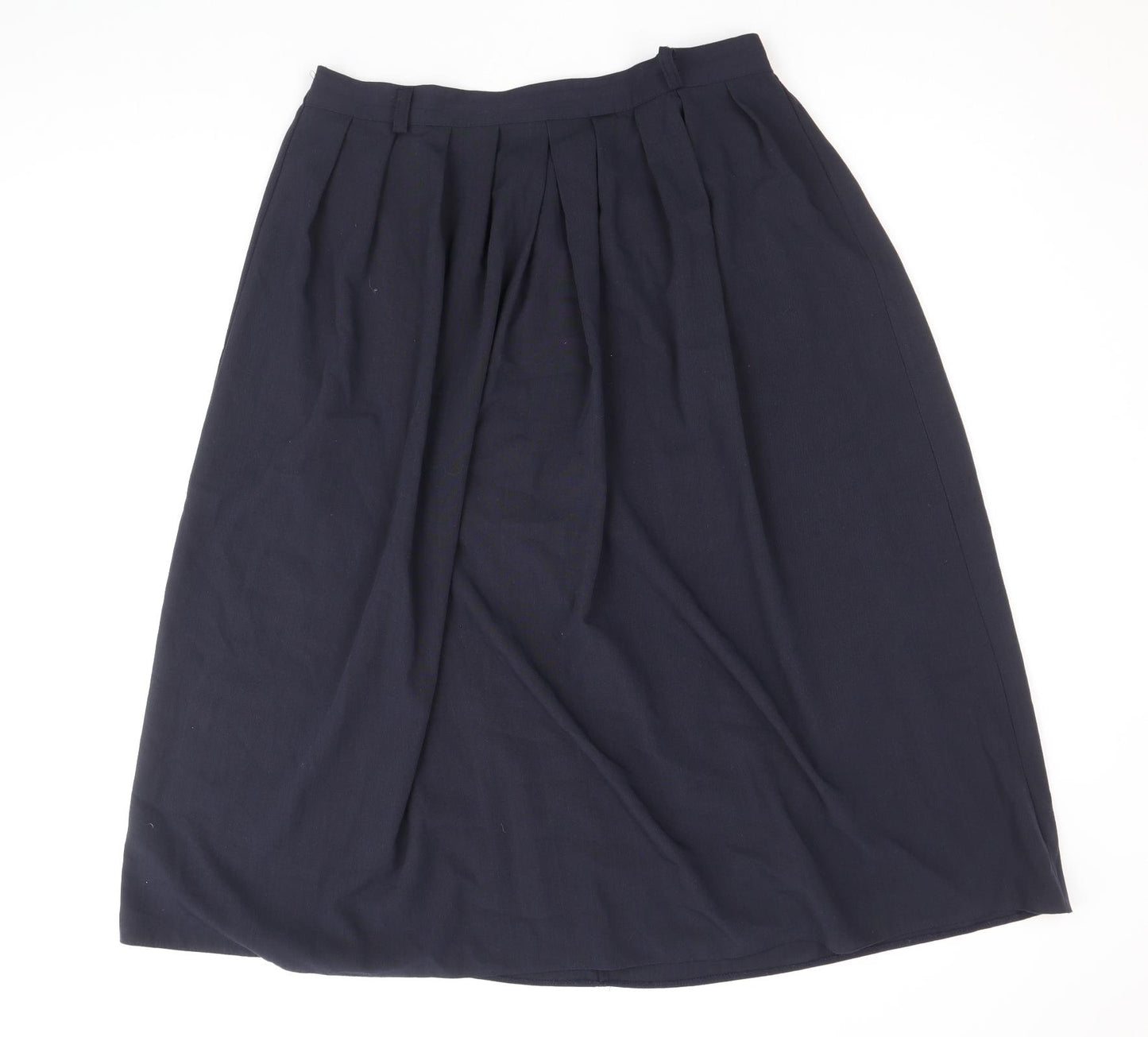BHS Womens Blue Polyester A-Line Skirt Size 16