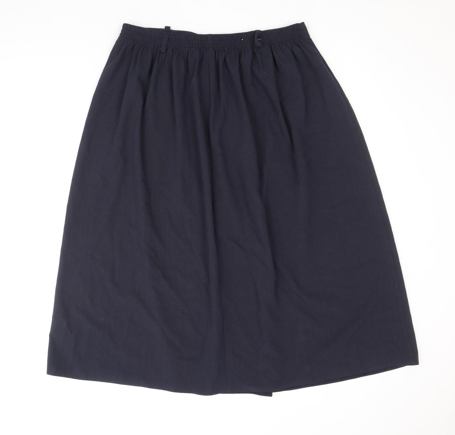 BHS Womens Blue Polyester A-Line Skirt Size 16