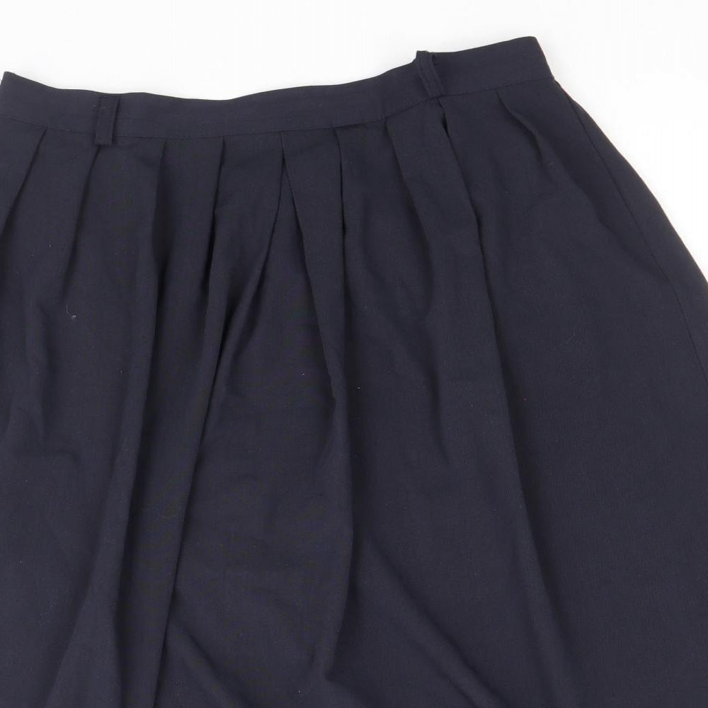 BHS Womens Blue Polyester A-Line Skirt Size 16