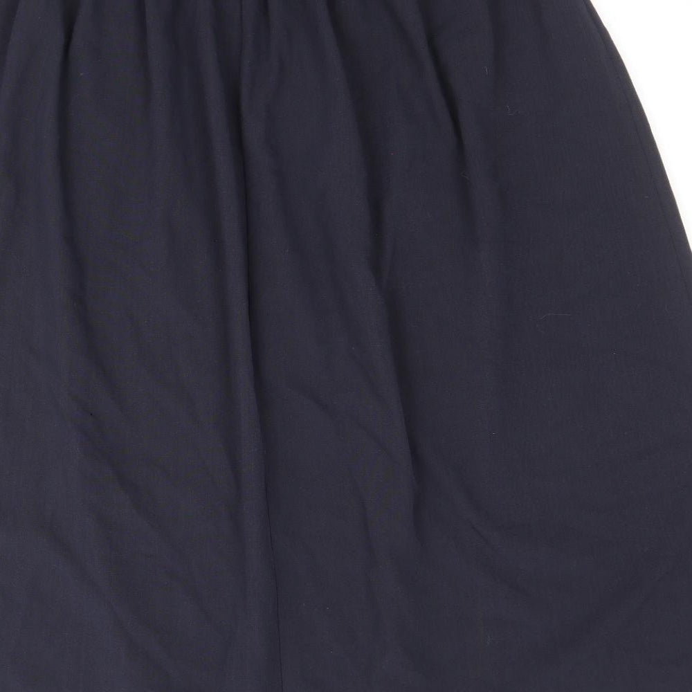 BHS Womens Blue Polyester A-Line Skirt Size 16