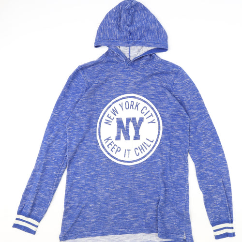 H&M Boys Blue 100% Cotton Pullover Hoodie Size M Pullover - NYC