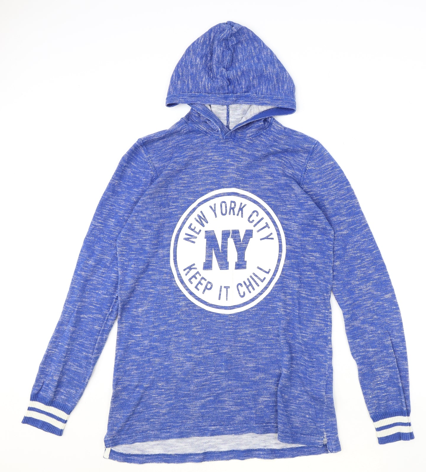 H&M Boys Blue 100% Cotton Pullover Hoodie Size M Pullover - NYC