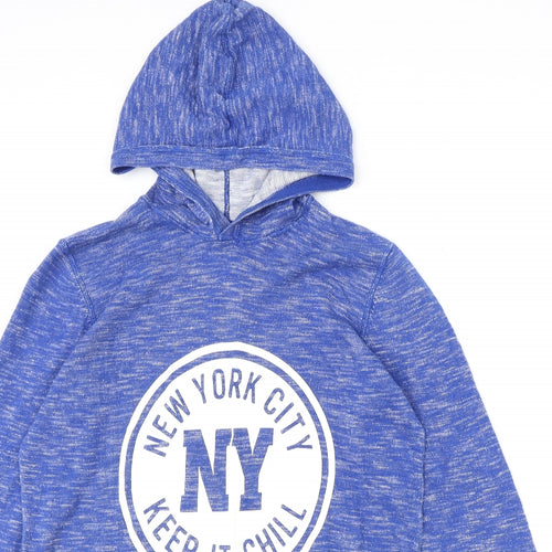H&M Boys Blue 100% Cotton Pullover Hoodie Size M Pullover - NYC