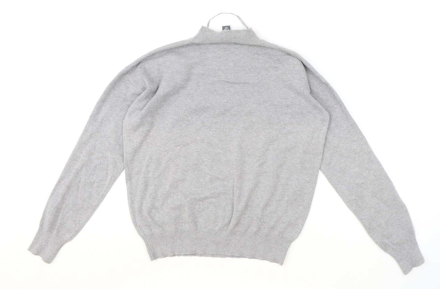 Primark Womens Grey High Neck Viscose Pullover Jumper Size S