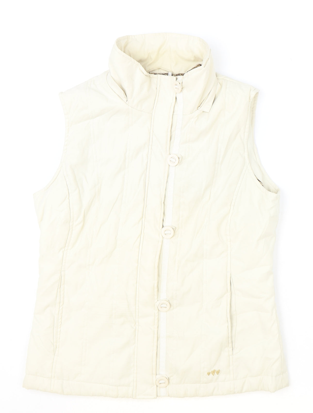 Marks and Spencer Womens Beige Gilet Jacket Size M Zip