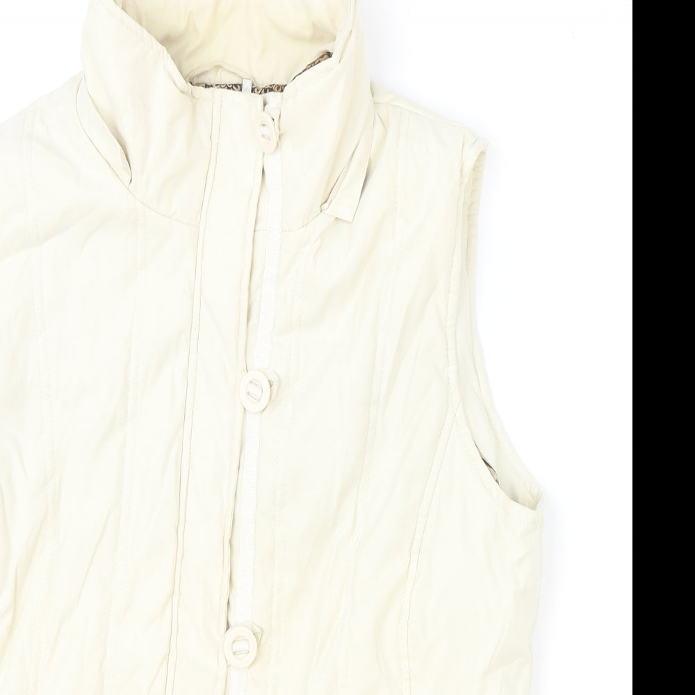 Marks and Spencer Womens Beige Gilet Jacket Size M Zip