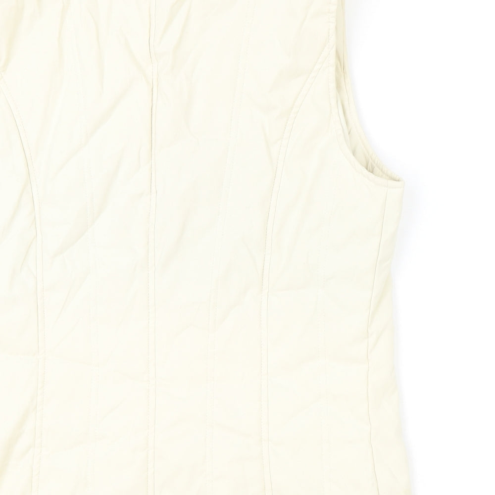Marks and Spencer Womens Beige Gilet Jacket Size M Zip