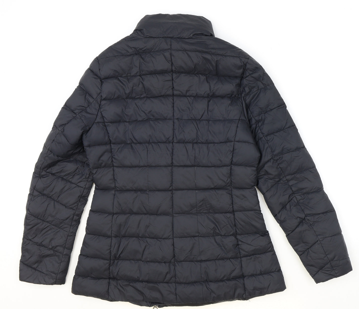 ecoalf Womens Black Quilted Jacket Size M Zip