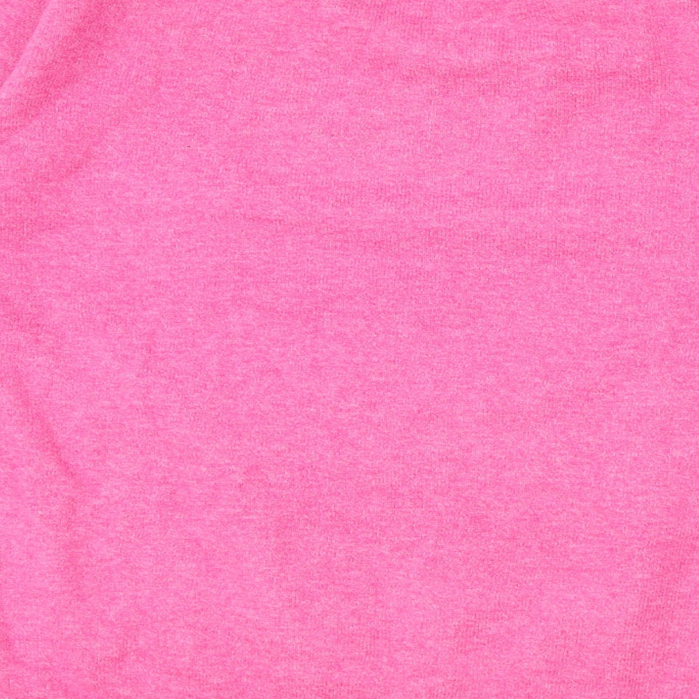 Marks and Spencer Womens Pink Round Neck Polyester Pullover Jumper Size L