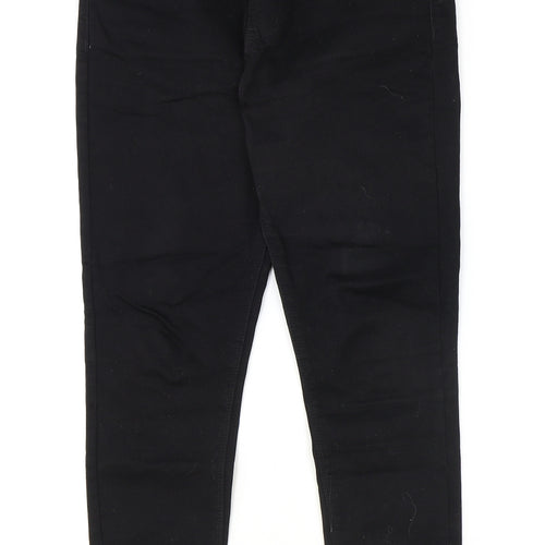 66 Girls Girls Black Cotton Jegging Jeans Size L Regular Zip