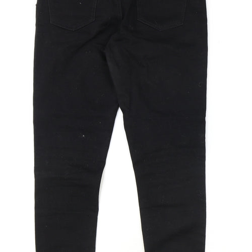66 Girls Girls Black Cotton Jegging Jeans Size L Regular Zip