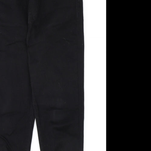 66 Girls Girls Black Cotton Jegging Jeans Size L Regular Zip