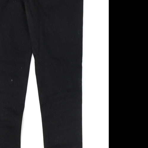 66 Girls Girls Black Cotton Jegging Jeans Size L Regular Zip