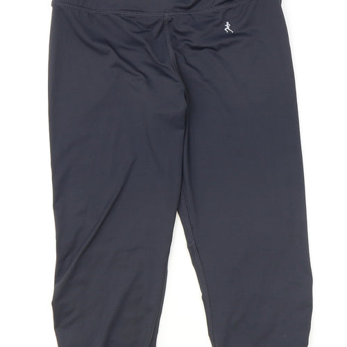 Atmopshere Womens Grey Polyester Cropped Leggings Size 10