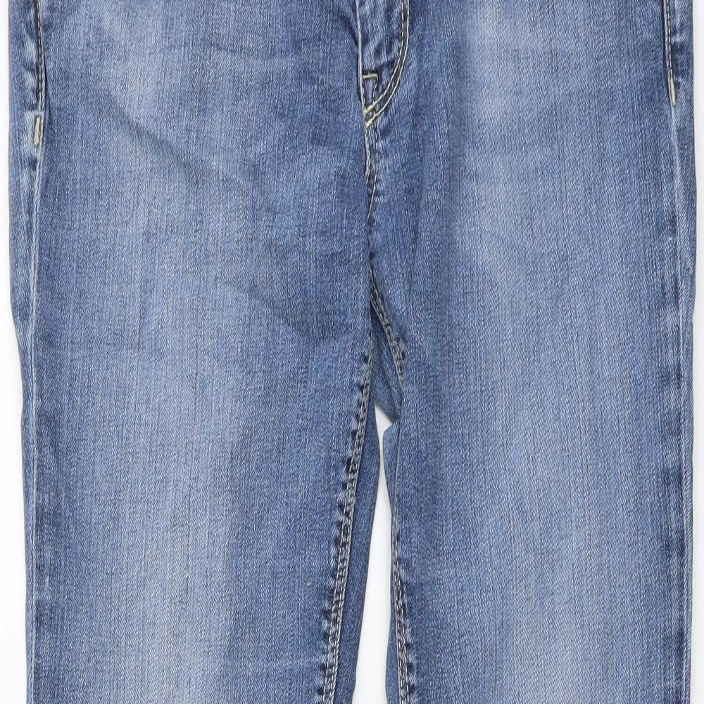 GAS Womens Blue Cotton Straight Jeans Size 32 in L30 in Regular Button