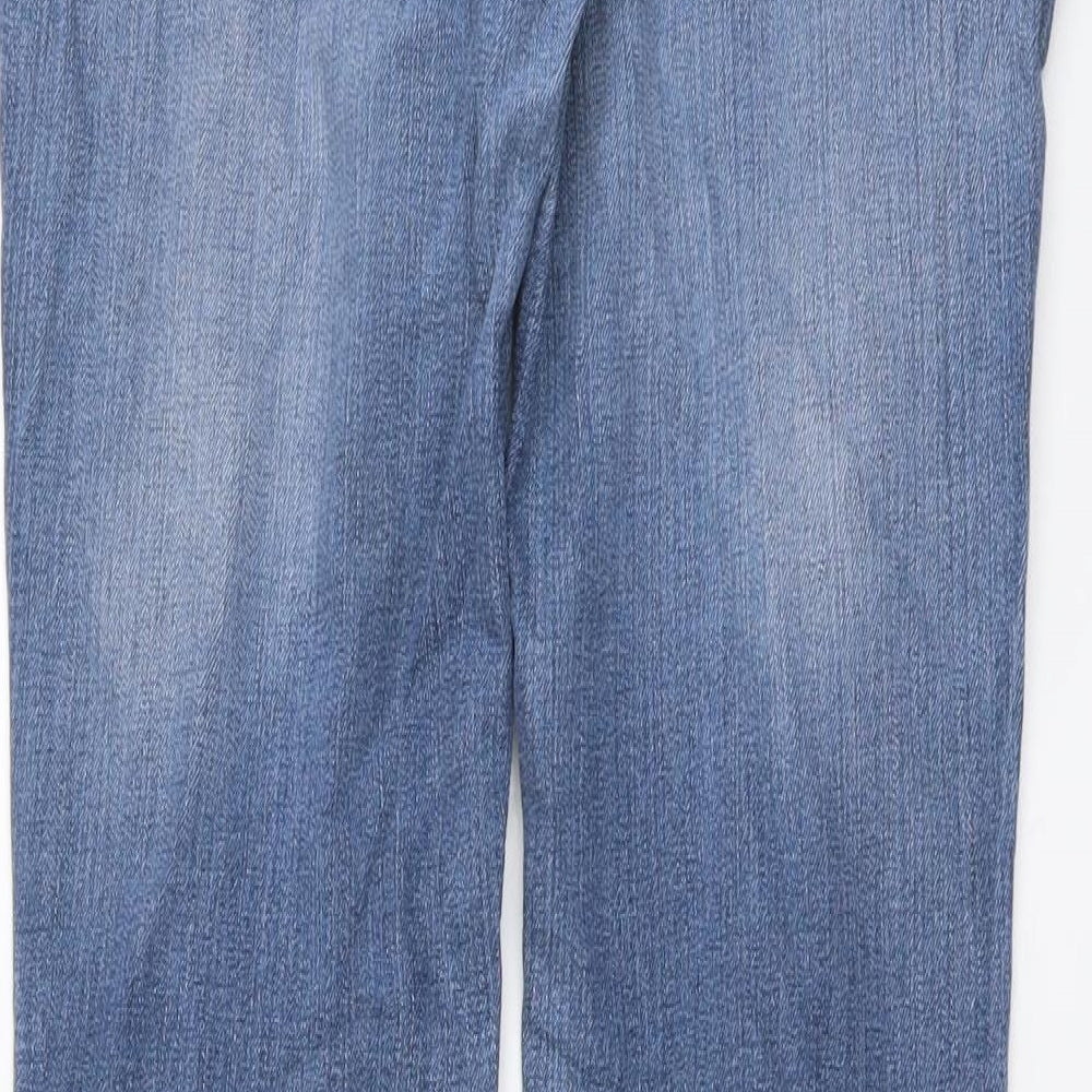 GAS Womens Blue Cotton Straight Jeans Size 32 in L30 in Regular Button