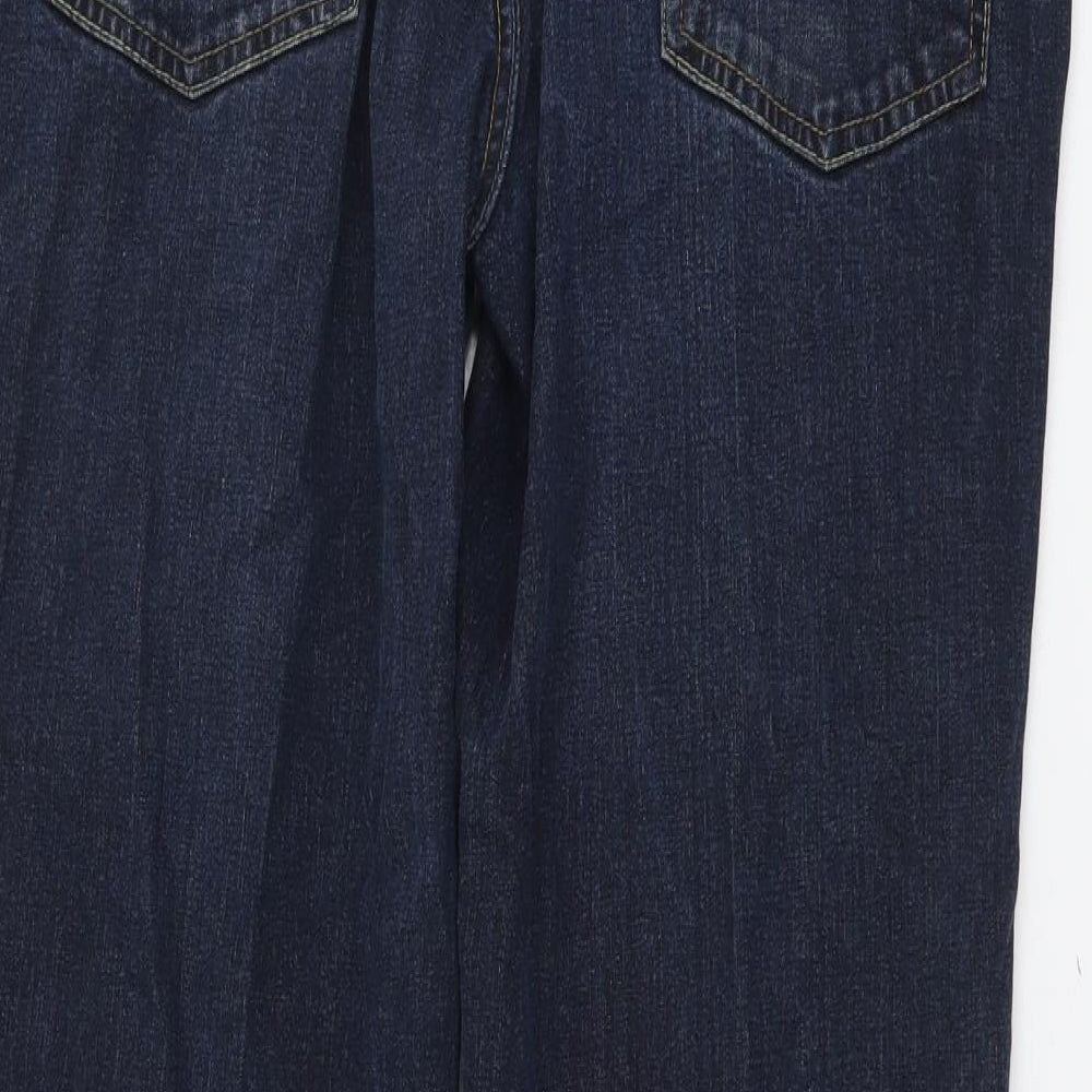 Easy Mens Blue Cotton Straight Jeans Size 36 in L29 in Regular Button