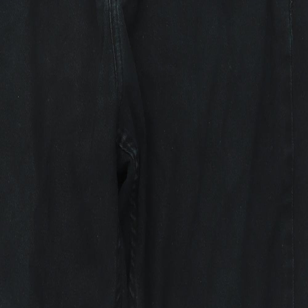 Denim & Co. Mens Black Cotton Straight Jeans Size 36 in L30 in Regular Button