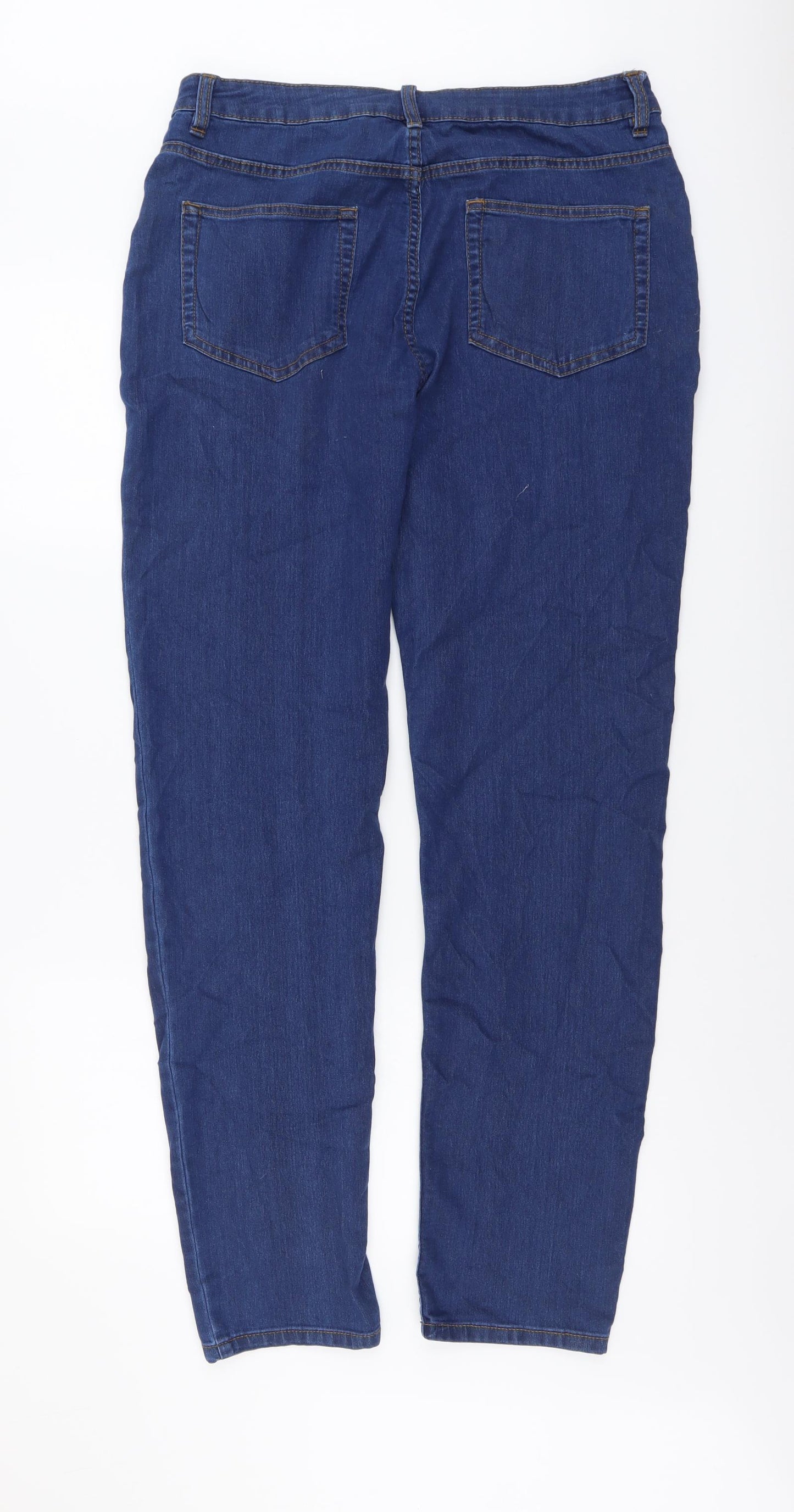 Denim & Co. Mens Blue Cotton Skinny Jeans Size 32 in L32 in Regular Button