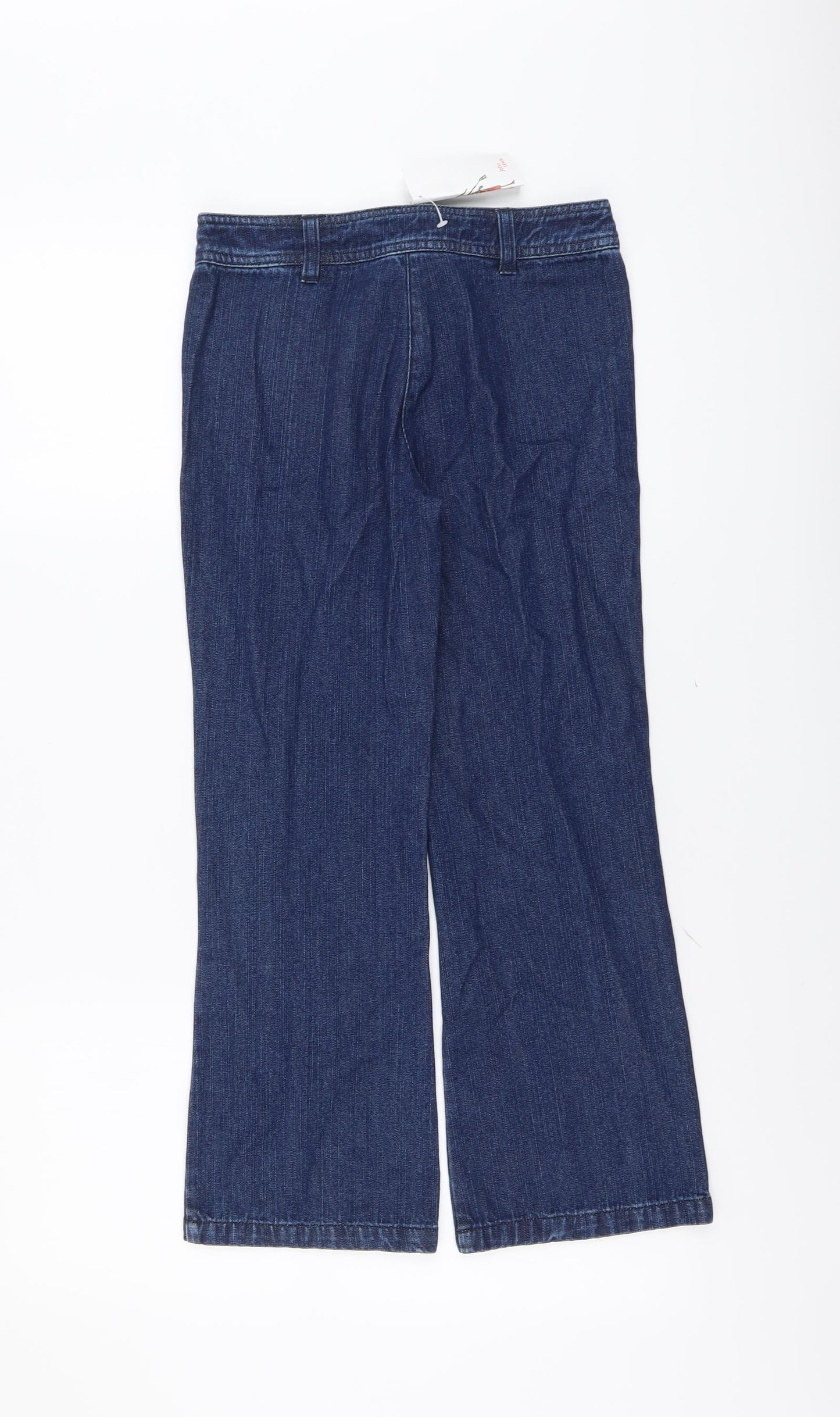 John Lewis Girls Blue Cotton Straight Jeans Size 8-9 Years Regular Button