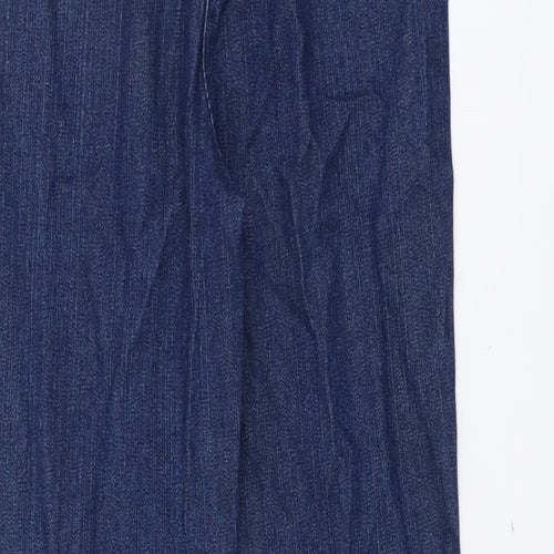 John Lewis Girls Blue Cotton Straight Jeans Size 8-9 Years Regular Button