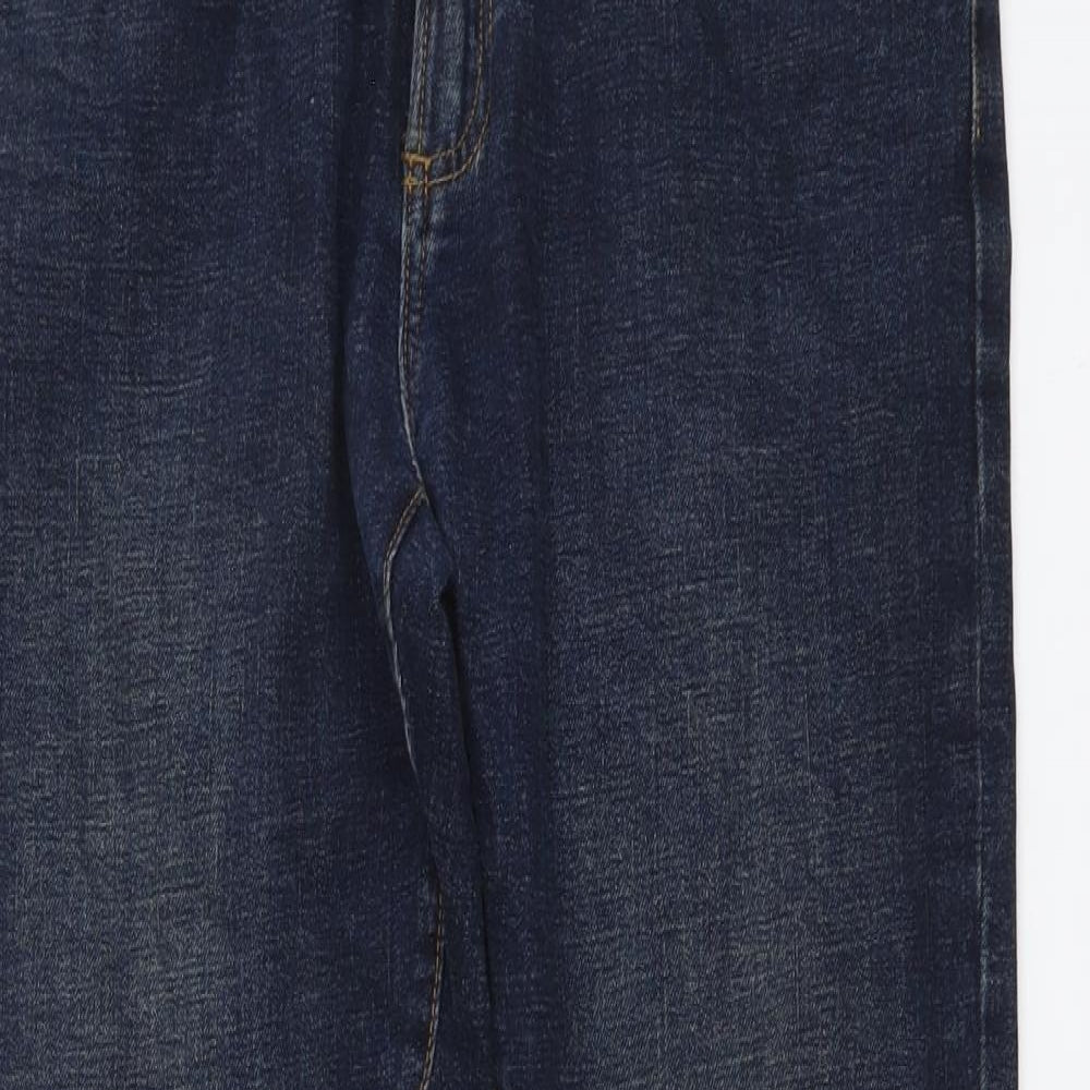 Gap Mens Blue Cotton Straight Jeans Size 32 in L34 in Slim Button