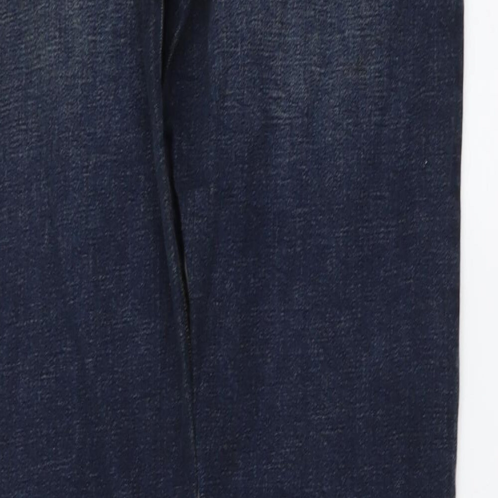 Gap Mens Blue Cotton Straight Jeans Size 32 in L34 in Slim Button