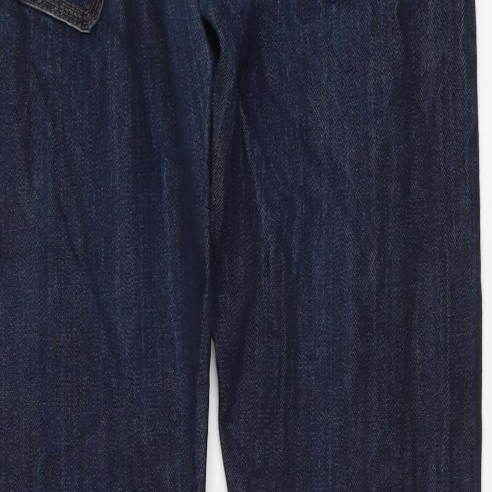 Native Youth Mens Blue Cotton Straight Jeans Size 30 in L30 in Regular Button