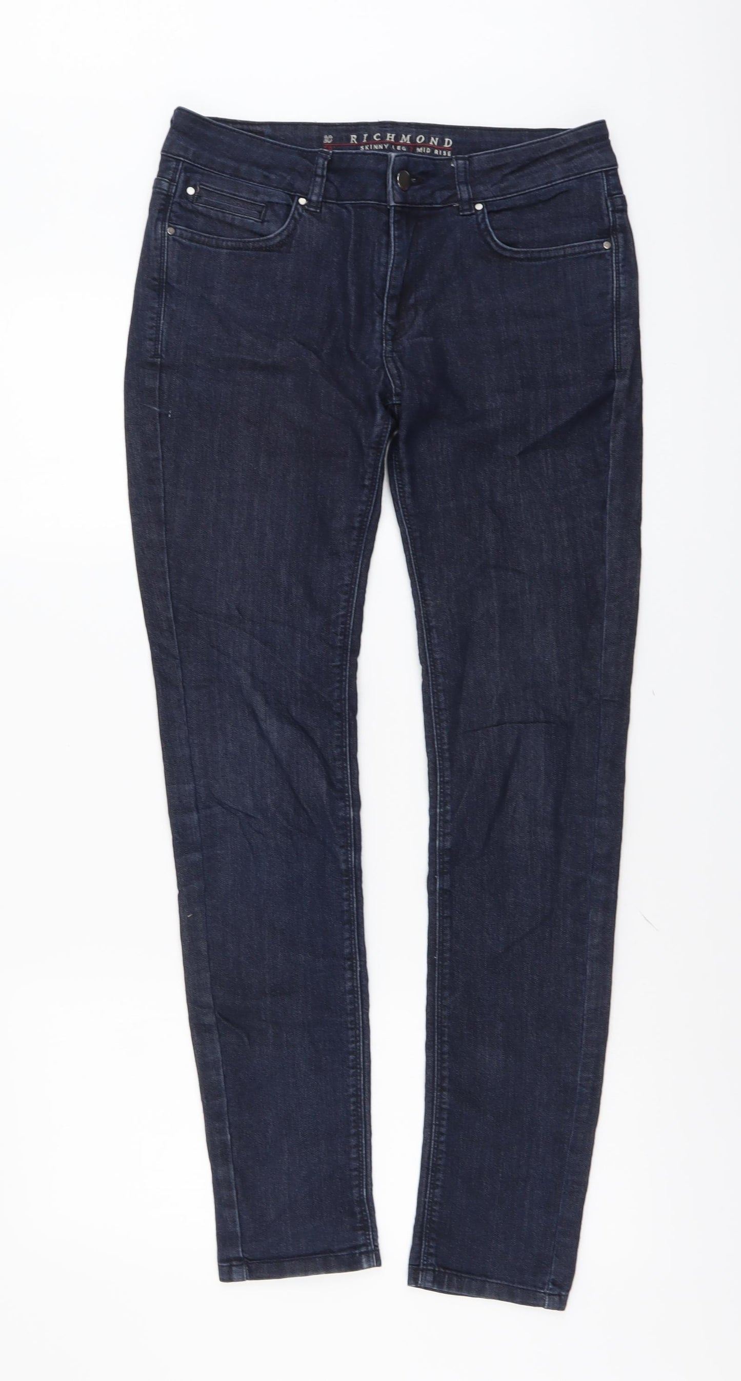 Jigsaw Womens Beige Cotton Skinny Jeans Size 10 L31 in Regular Button