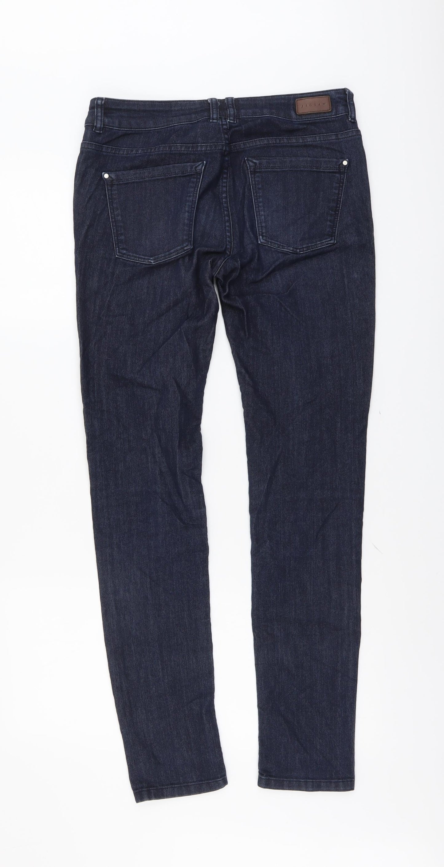 Jigsaw Womens Beige Cotton Skinny Jeans Size 10 L31 in Regular Button