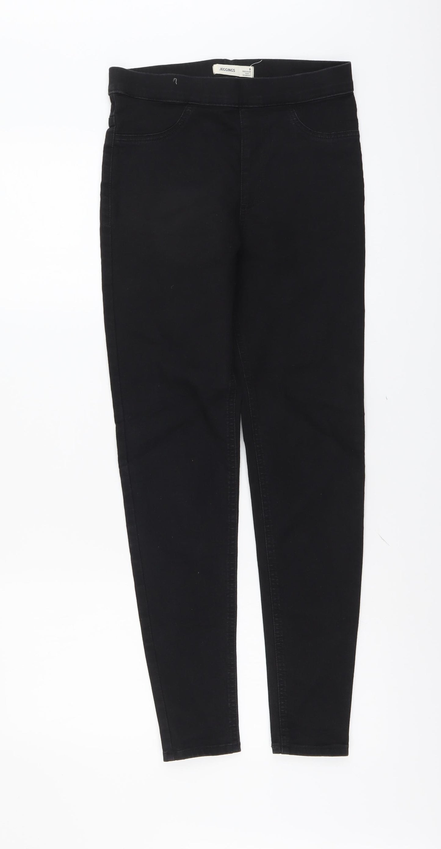 Marks and Spencer Womens Black Cotton Jegging Jeans Size 8 L27 in Regular