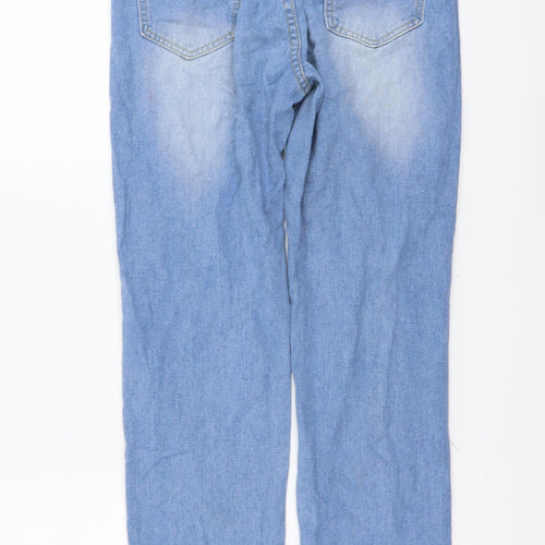 SheIn Womens Blue Cotton Straight Jeans Size XS L27 in Regular Button