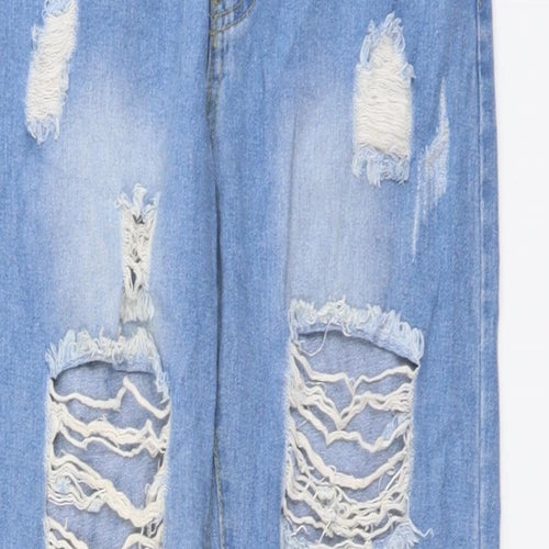 SheIn Womens Blue Cotton Straight Jeans Size XS L27 in Regular Button