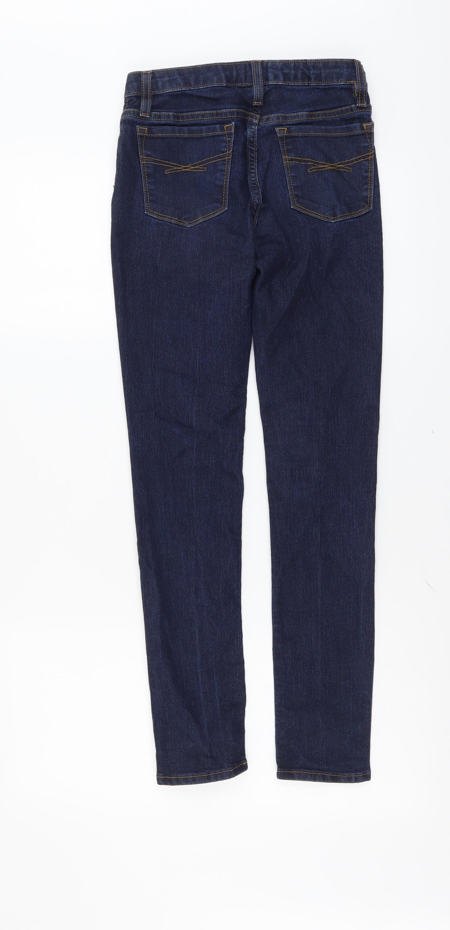 Gap Boys Blue Cotton Skinny Jeans Size 12 Years Regular Button