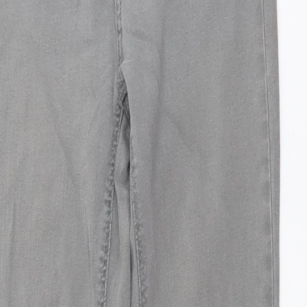 Massimo Dutti Womens Grey Cotton Skinny Jeans Size 12 L29 in Regular Button