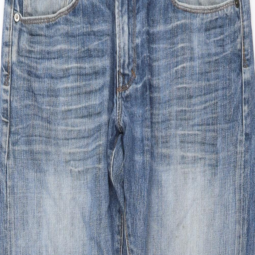 Gap Mens Blue Cotton Straight Jeans Size 32 in L32 in Regular Button