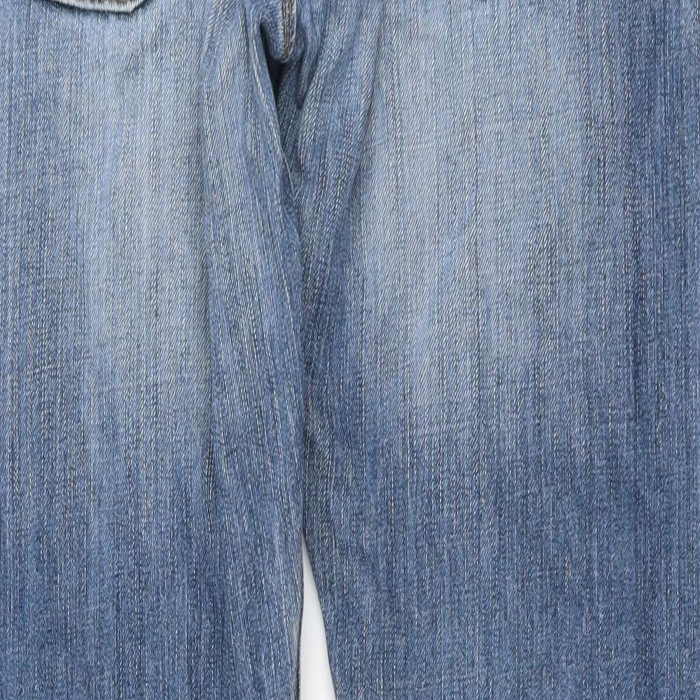 Gap Mens Blue Cotton Straight Jeans Size 32 in L32 in Regular Button