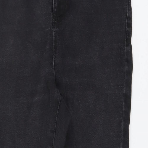 Denim & Co. Womens Grey Cotton Skinny Jeans Size 12 L24 in Regular Button