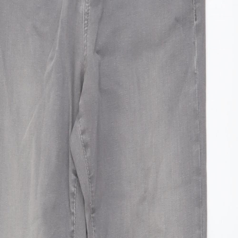 Per Una Womens Grey Cotton Skinny Jeans Size 10 L29 in Regular Button