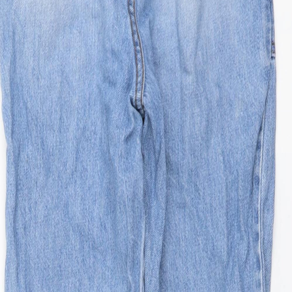 River Island Girls Blue Cotton Straight Jeans Size 8 Years Regular Pullover