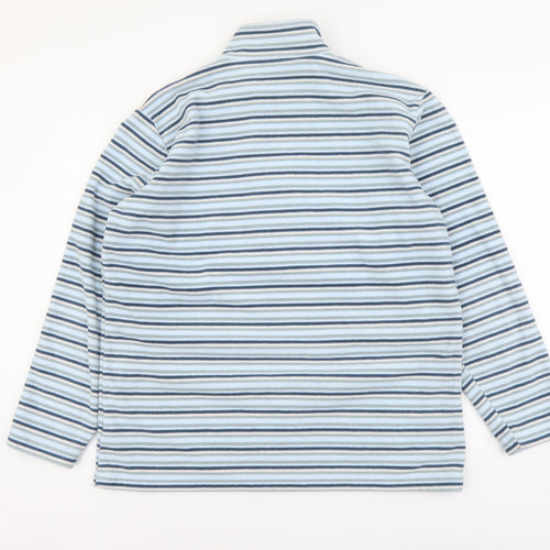 Craghoppers Womens Blue Striped Polyester Pullover Sweatshirt Size 16 Zip