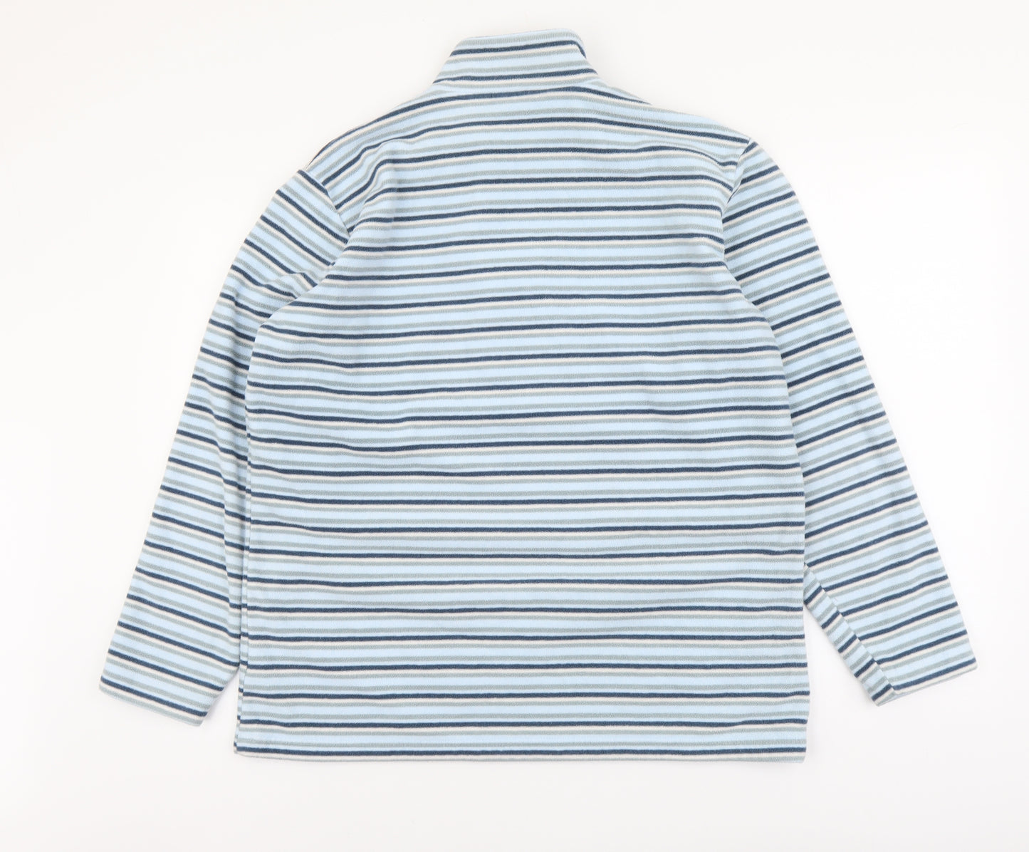 Craghoppers Womens Blue Striped Polyester Pullover Sweatshirt Size 16 Zip