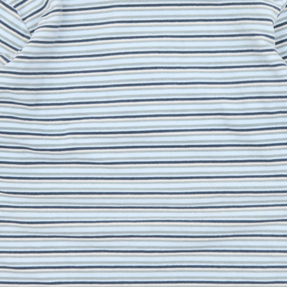 Craghoppers Womens Blue Striped Polyester Pullover Sweatshirt Size 16 Zip