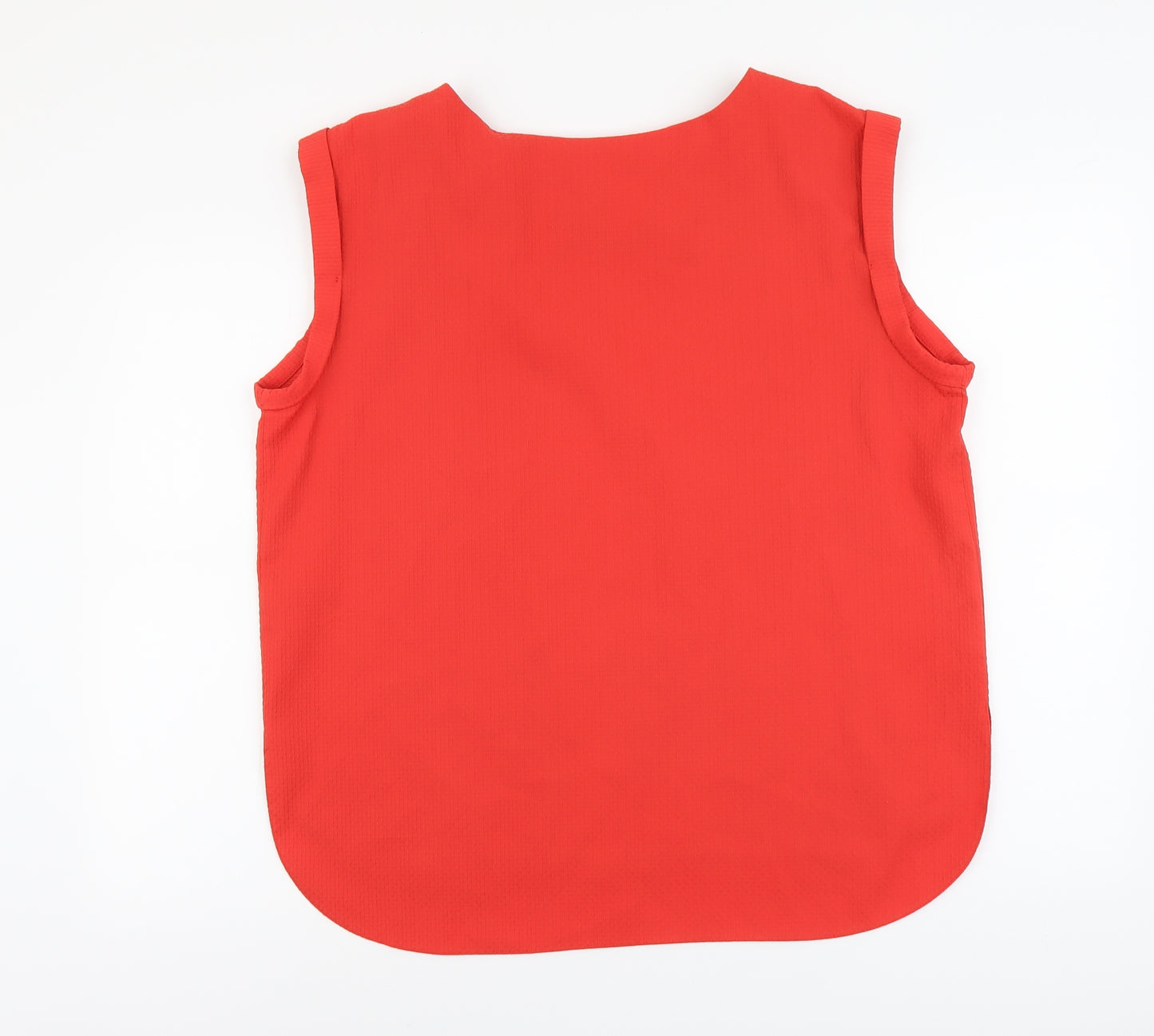 F&F Womens Red Polyester Basic Tank Size 20 Boat Neck