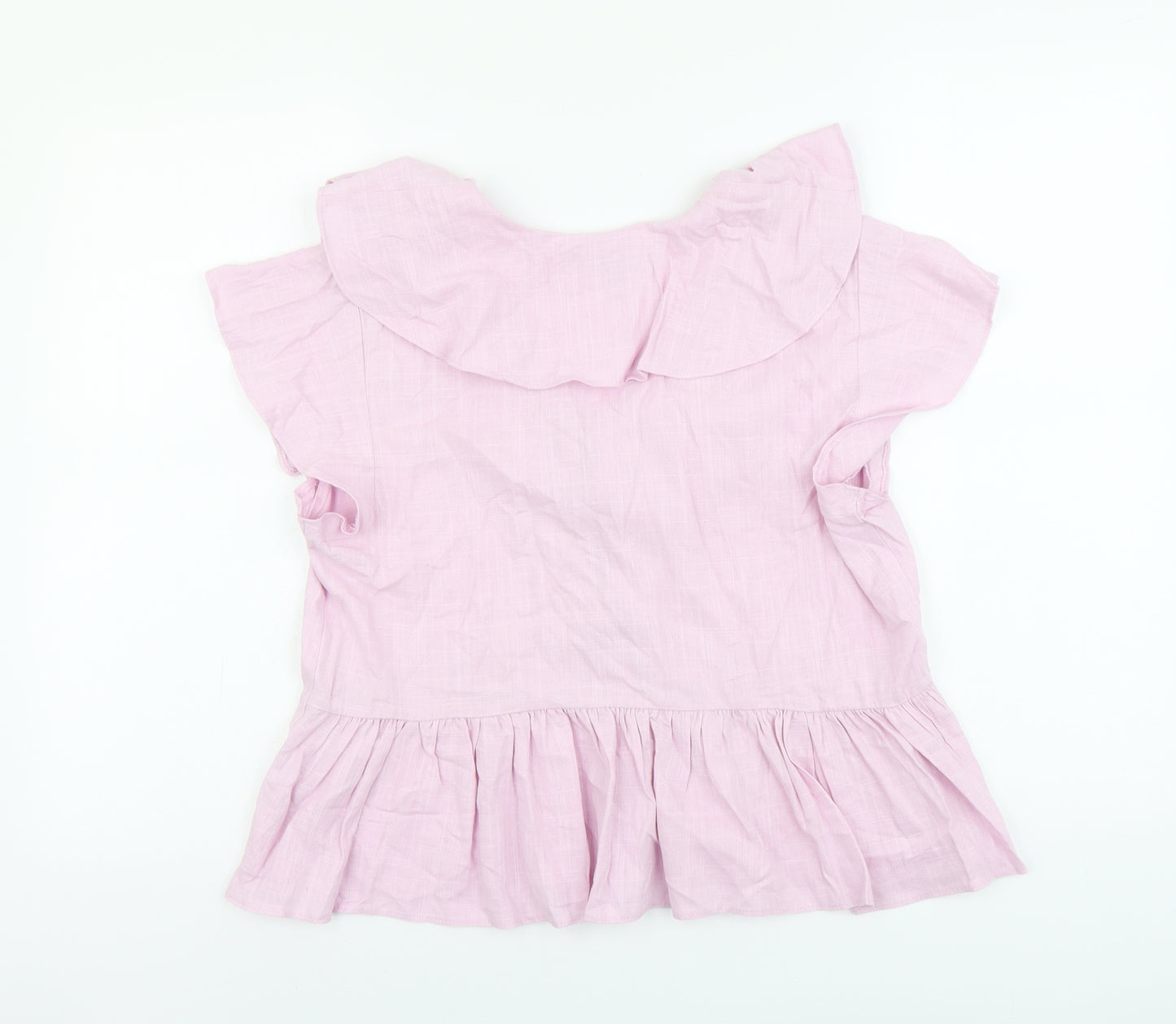 Primark Womens Purple Viscose Basic Blouse Size 10 V-Neck